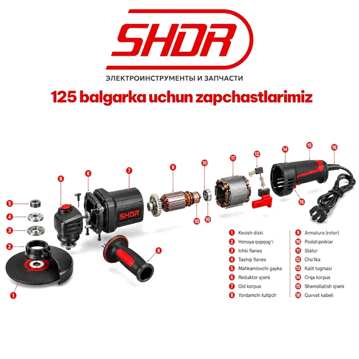 125 bolgarka uchun zapchastlar